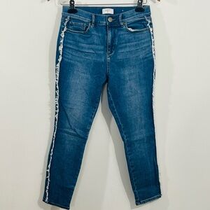 LOFT Gorgeous Skinny Jeans With Frayed Detail Flattering Everyday Jeans Stretch